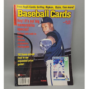 Baseball Cards Magazine May 1992 Bo Jackson Cover 8 Card Insert Griffey Jr